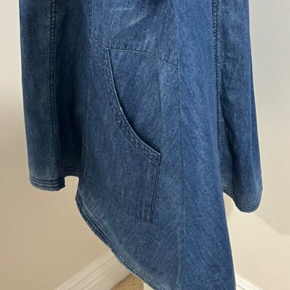 Free People Memories of You Chambray Tunic Top Indigo Boho Size XS - Picture 4 of 9